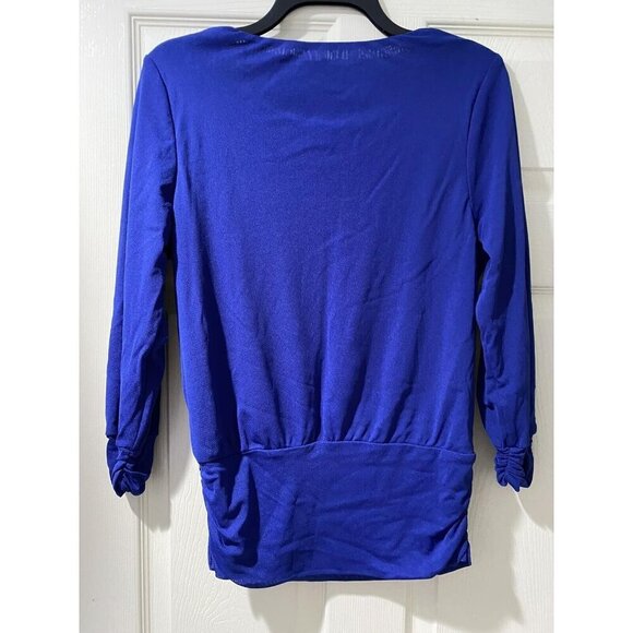 PENDLETON Women Blouse Nylon Long Sleeve Blue Petite Large - Picture 3 of 7